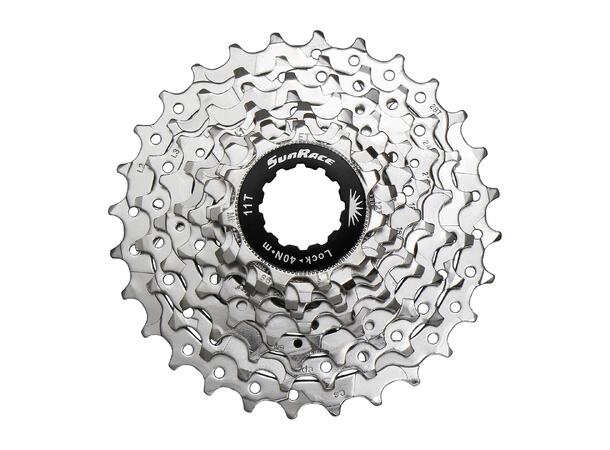 SunRace R919 9-Delt Kassett 11-28T, 276gr, Grå, Shimano kompatibel 
